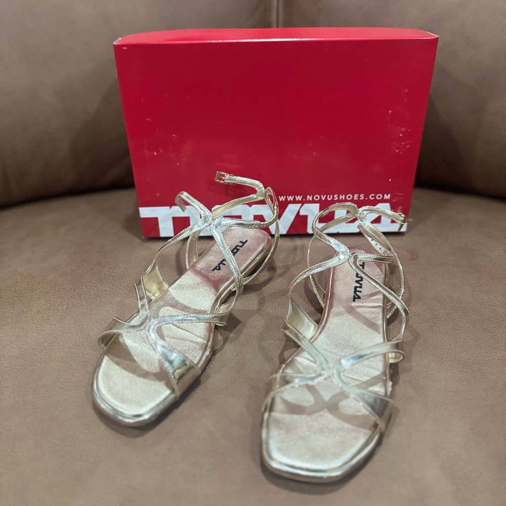 Gold Strappy Sandals